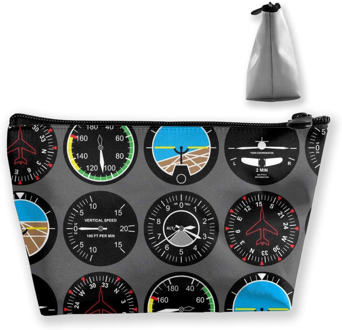 Gray Aviation Pencil Case Bag Zipper Bag Coin Bag Makeup Bag Pouch Storage Bags Large Capacity Pen Holders for Children School Kids Boys Girls Women Gift
