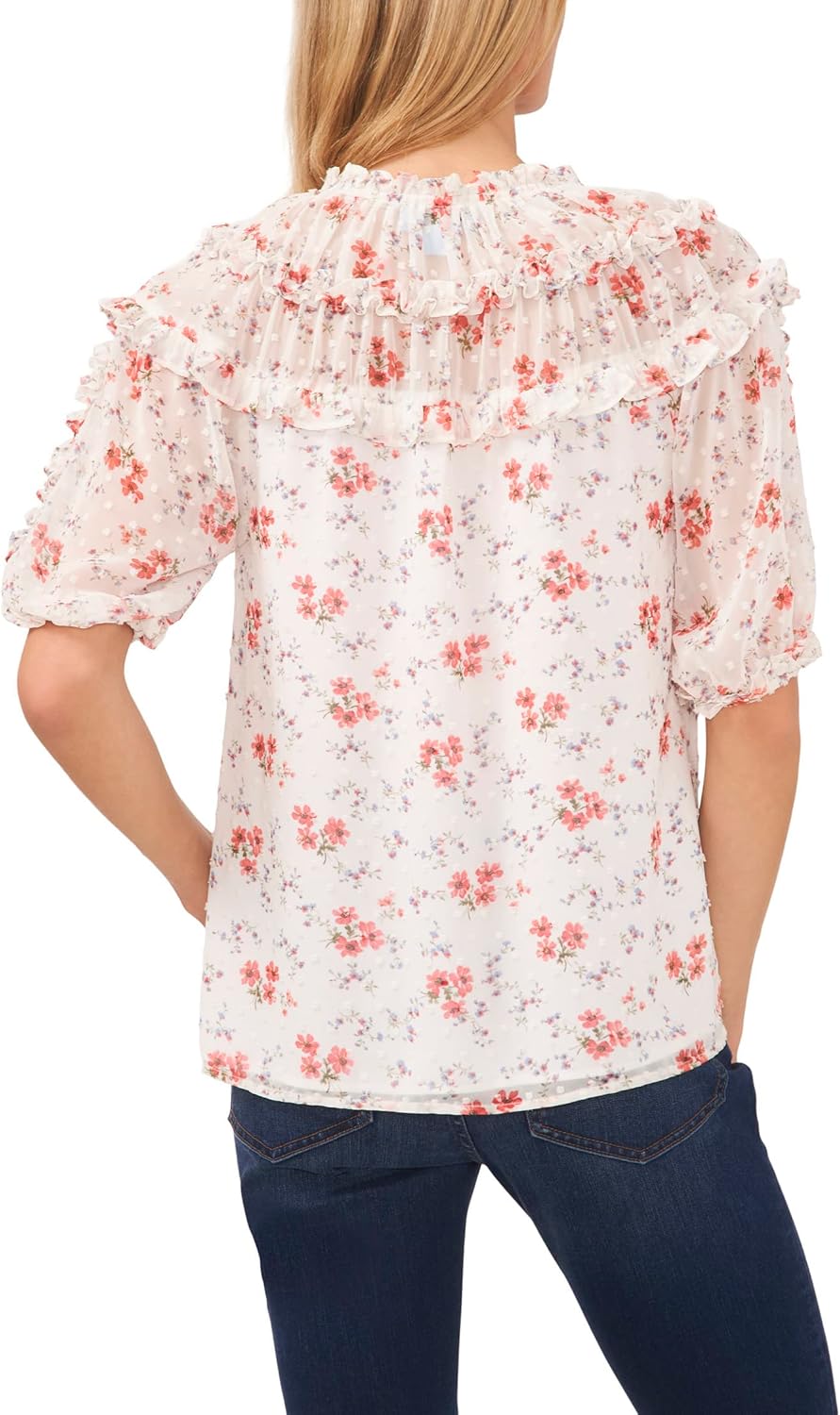 CeCe Shirred Yoke Top - Image 2