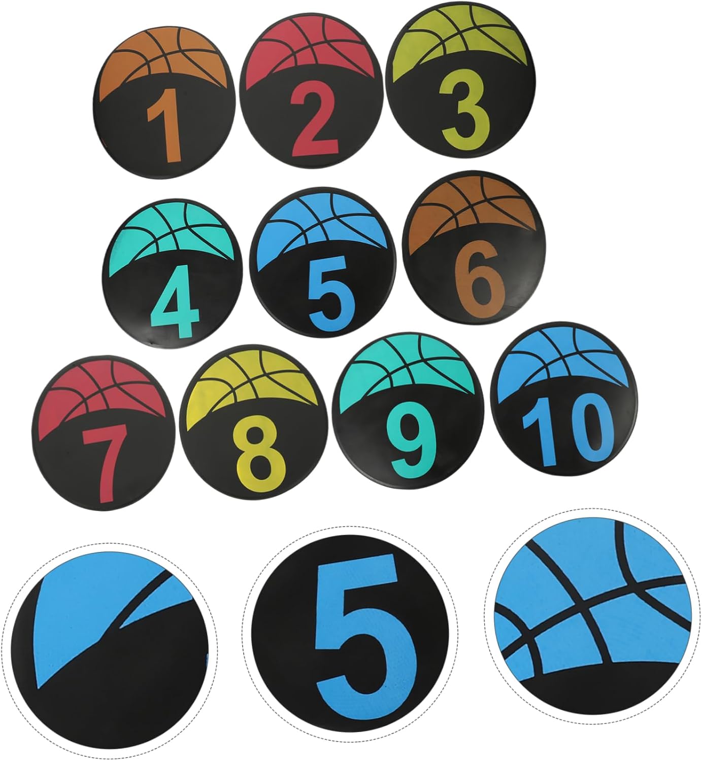 10pcs Football Training Markers Non- Soccer Sign Discs for Agility Drills and Daily Use for Boys and Girls Soccer and Basketball Training Lightweight and