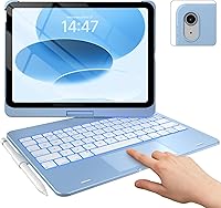 Vista 18 de typecase Funda táctil para iPad de 11ª generación de 10ª generación con teclado (11 pulgadas 2025, A16 y 10.9 pulgadas 2022) – Rotación de 360°