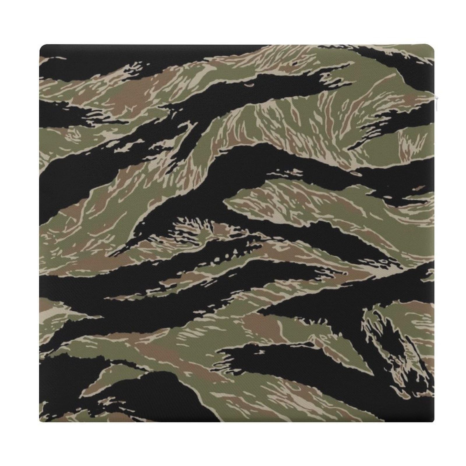 JZemdybill Chair Pad, Tiger Stripe Camo Seat Pad, Square Chair Cushion for Yoga Living Room Balcony