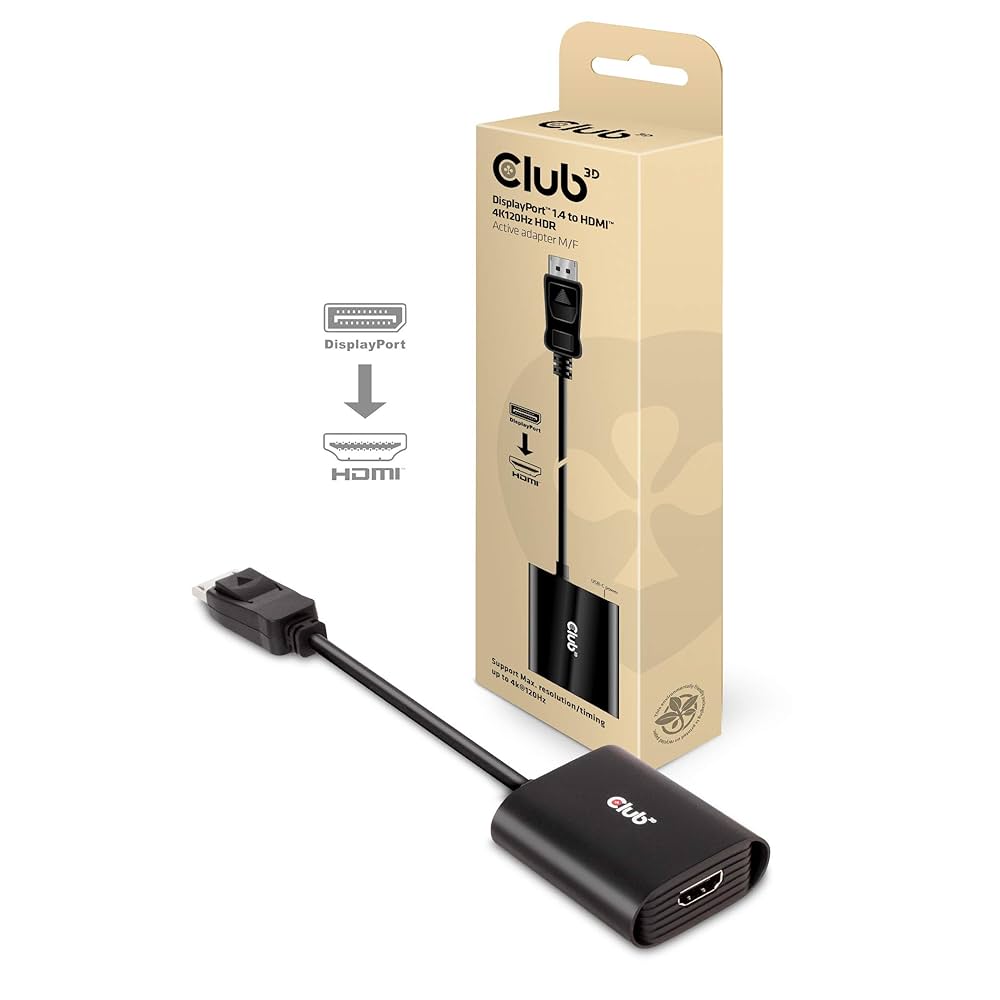 Amazon | Club3D DisplayPort 1.4 to HDMI 2.1 4K120Hz HDR