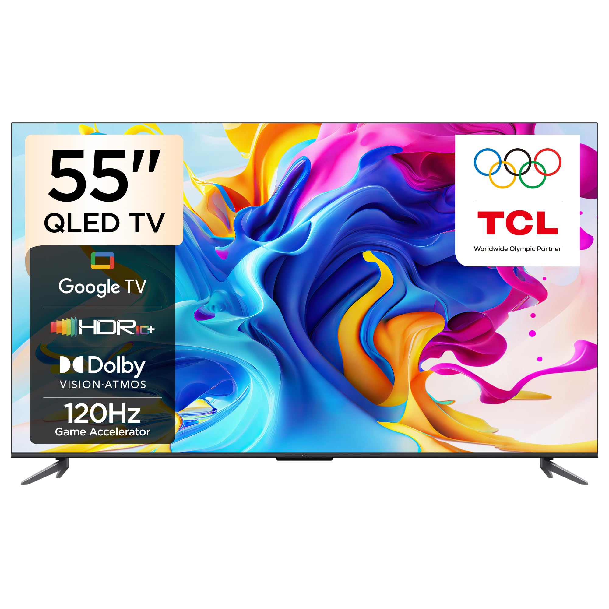 TCL 55C645 Television 55 Inch Smart TV 4K QLED Wide Colour Gamut
