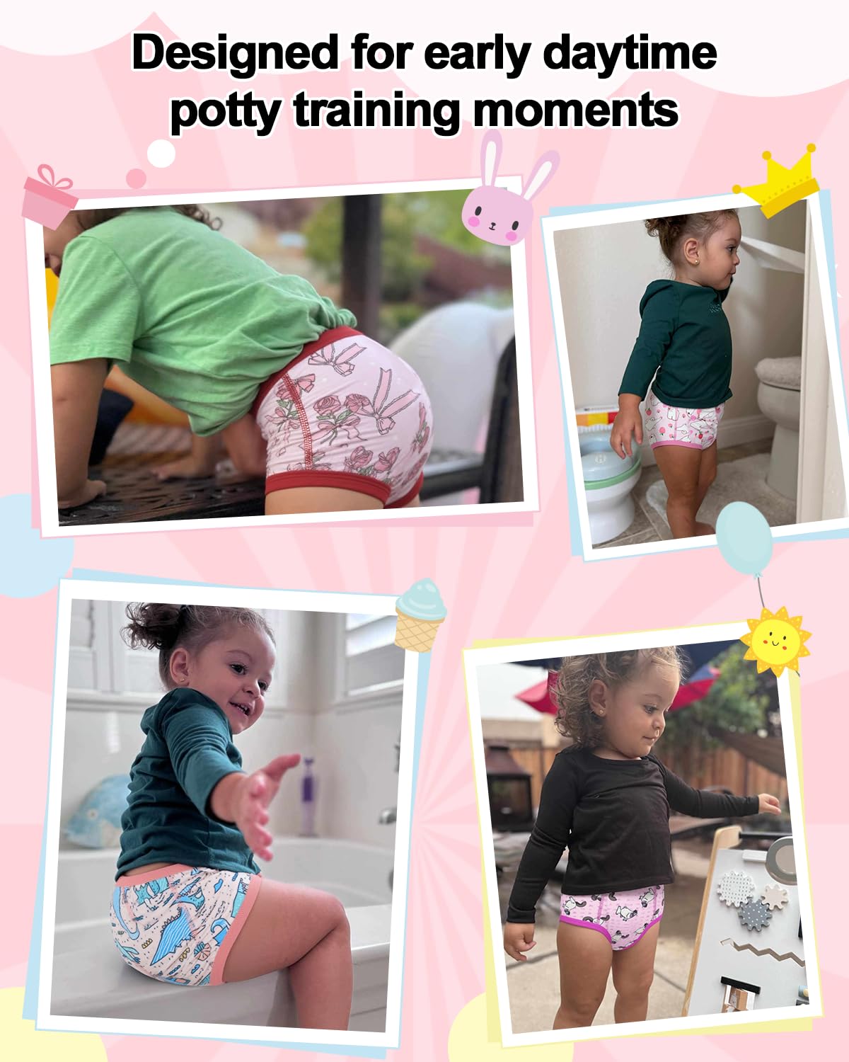 MOEMOE BABY Culotte Apprentissage Propreté Garcon,4 Paquets