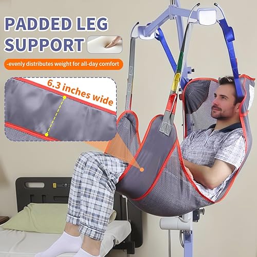 Miniatura 5 de EZ Assistive Hoyer Lift - Eslinga universal de cuerpo completo para pacientes, para posicionamiento de la cama y ayuda de asistencia al baño,
