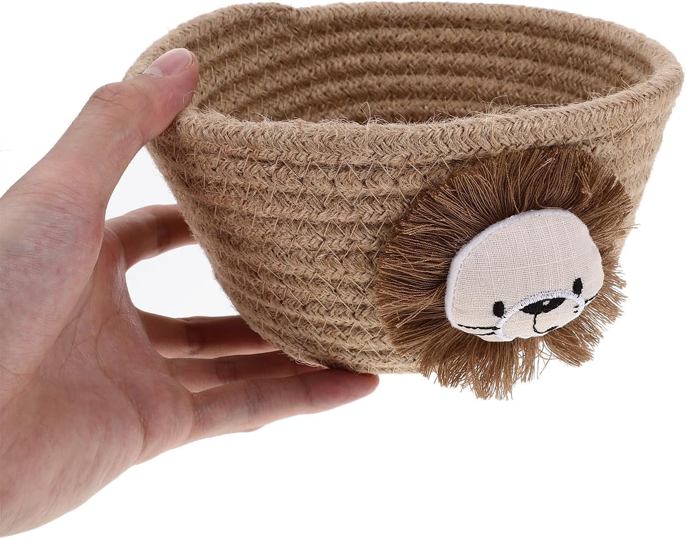 Small Woven Basket Storage Cloth Organizer for Snacks Cosmetics Xmas image 4