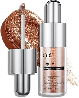 QIC Sombra de ojos líquida con purpurina, aca...