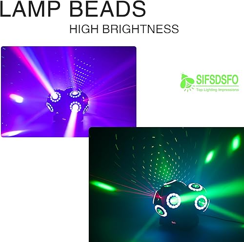 Miniatura 5 de Luces de DJ con cabeza móvil, 12 LED, luces de haz giratorio, luces de DJ, luces LED para eventos, control de sonido, Dmx512, luces para DJ, KTV,