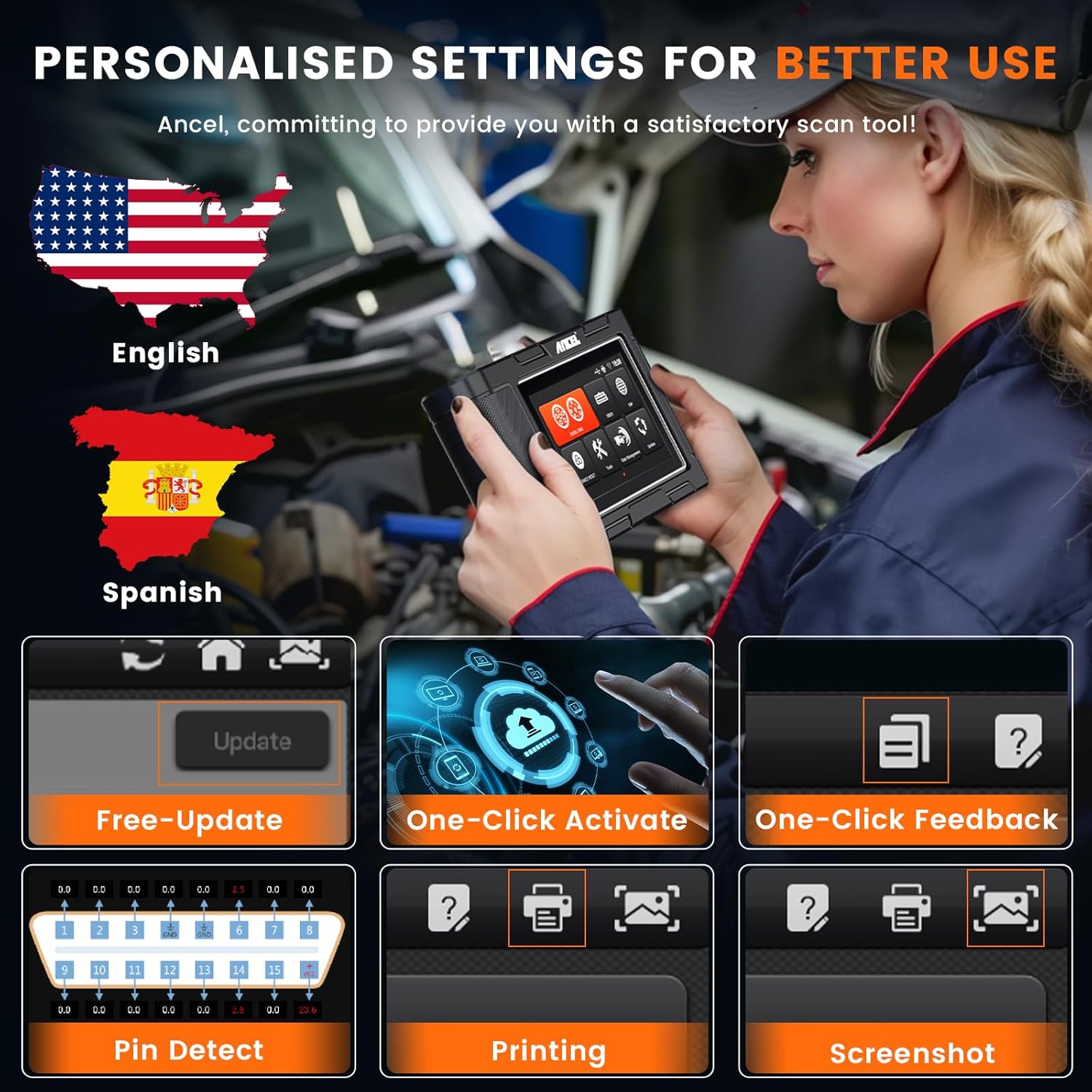 PERSONALISED SETTINGS FOR BETTER USE