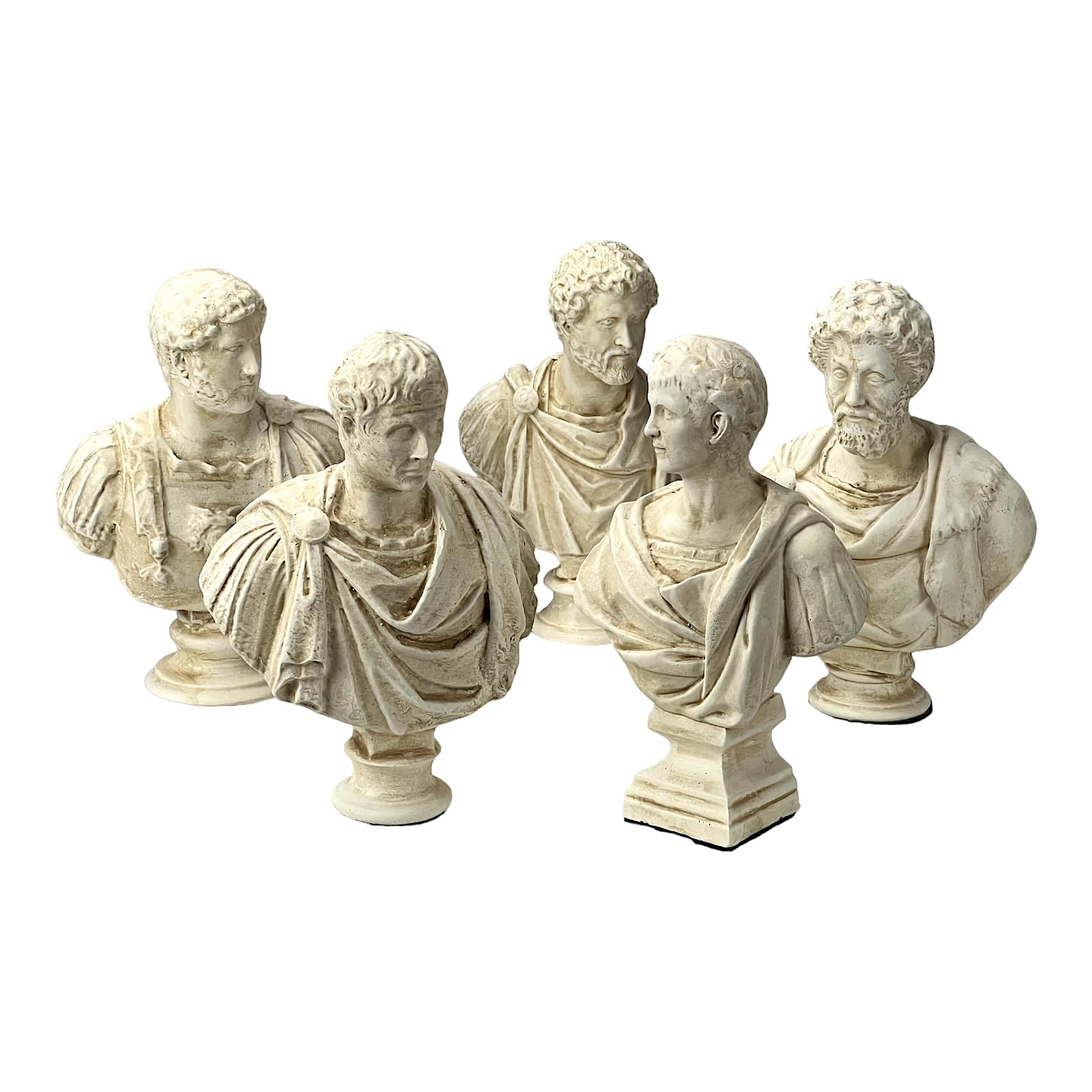 Generic Set 5 Emperadores Romanos Nerva Trajano Adriano Antonino Pío Marco Aurelio Versión Pintada