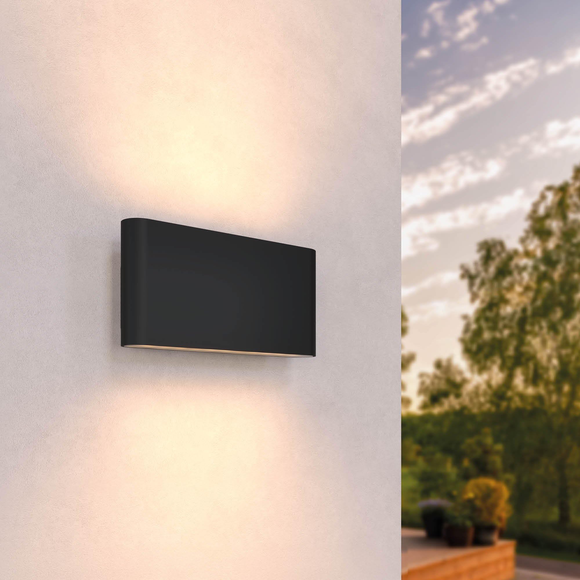 Ledvion Black - Led Wall Light, 3000K, 12W, Ip54, Mira M, Outdoor Lamp, Indoor Wall Light, Garden Lighting