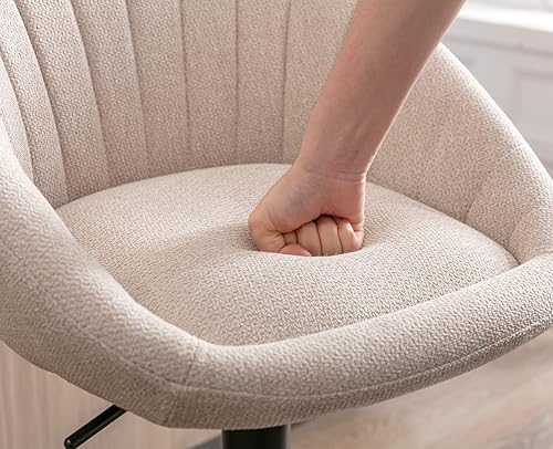 Miniatura 9 de CIMOO Juego de 2 taburetes de bar giratorios modernos sillas tapizadas de isla de cuero verde con respaldo y reposapiés para cocina hogar bar pub