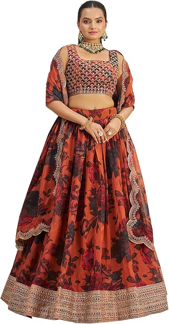 Bridal Look Indian Lehenga Choli Complete Ready To Wear Heavy Embroidery Blouse