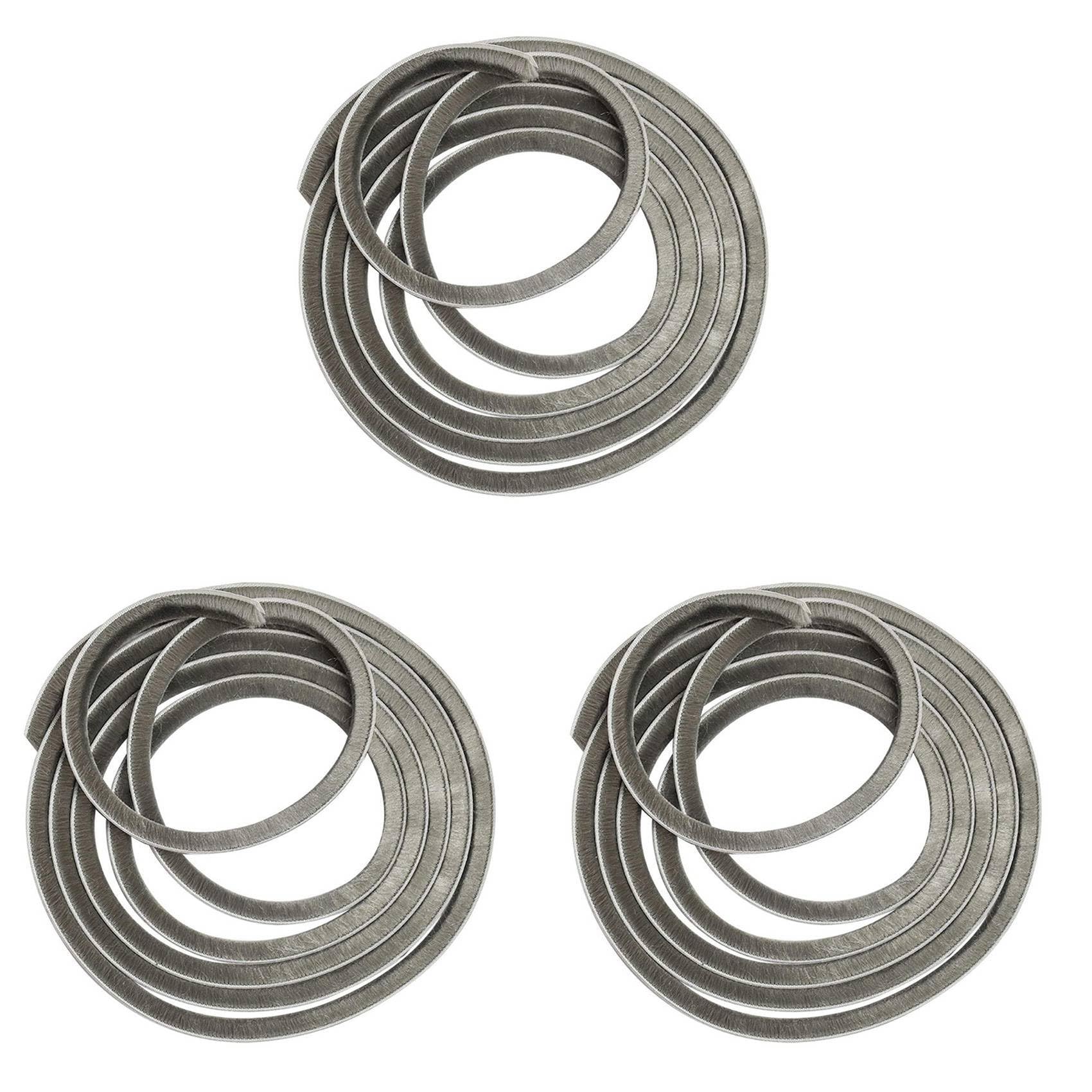 Jnchdghwa Gray 3X Sealing Strip, Door Brush Seal, Weather Strip, For Sliding Doors,Self-Adhesive Insulating Door Seal,5Mx0.9cm