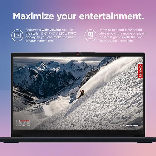 Miniatura 5 de Lenovo IdeaPad 1 - Computadora portátil, pantalla de 15.6 pulgadas 1920 x 1080 (FHD), procesador AMD Ryzen 3 7320U, 8 GB LPDDR5 RAM, 256 GB SSD,