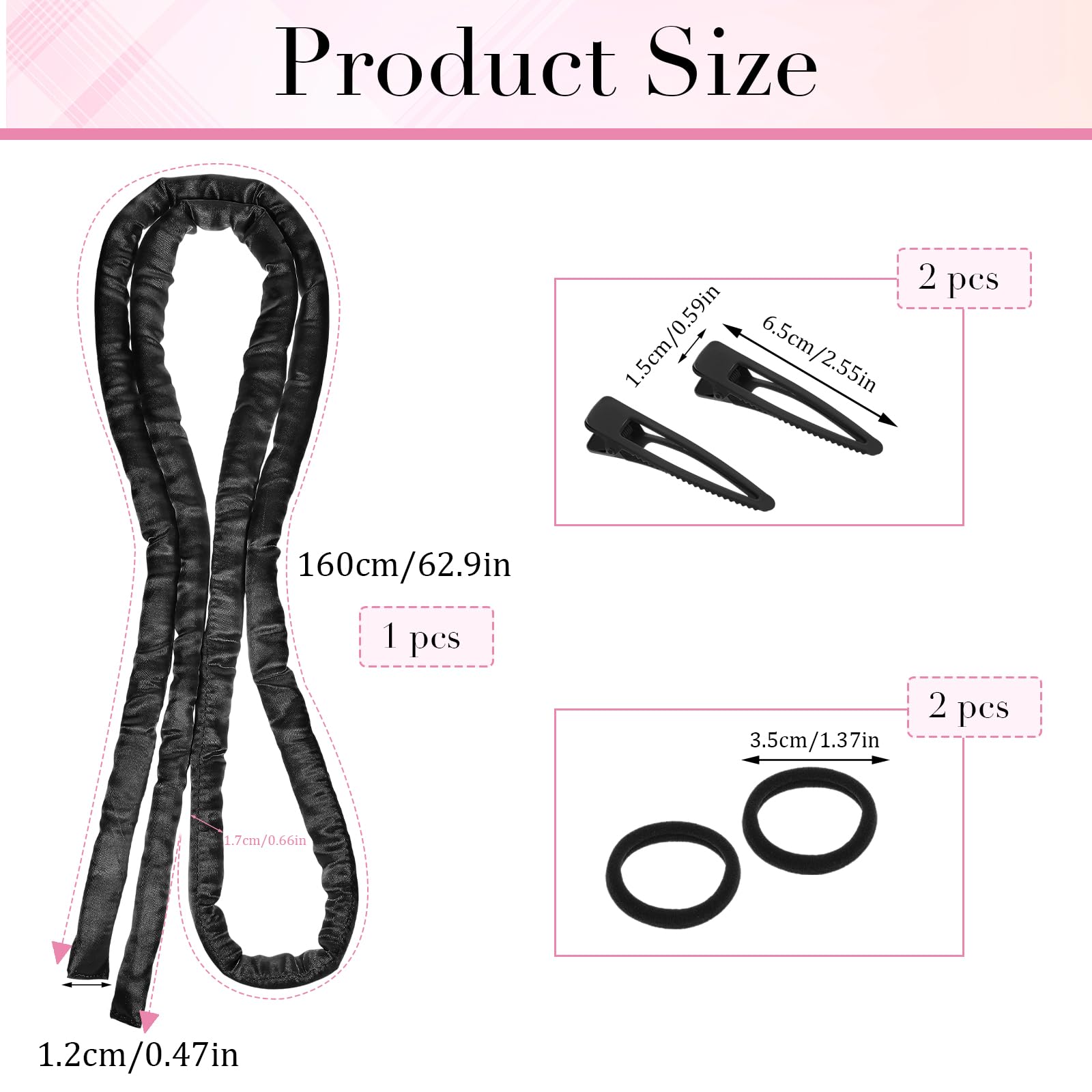 AOZUO Heatless Curling Rod Headband - Image 3