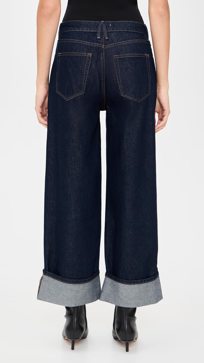 Good American Women's Good Standard Baggy Cuffed Jeans - Image 3