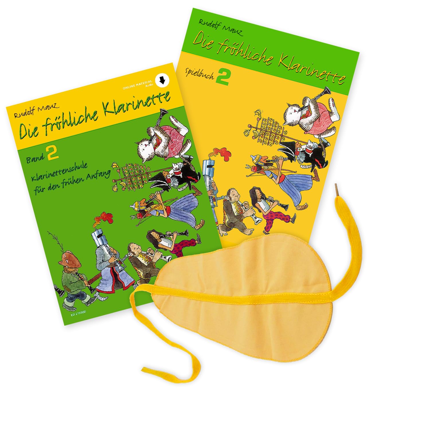 L'allegro clarinetto 2 + playbook: (Starter set) con audio Online – Scuola per clarinetto Band 2 di Rudolf Mauz – ISBN 9783795724252, 9783795748104 + tergicristallo Soundman