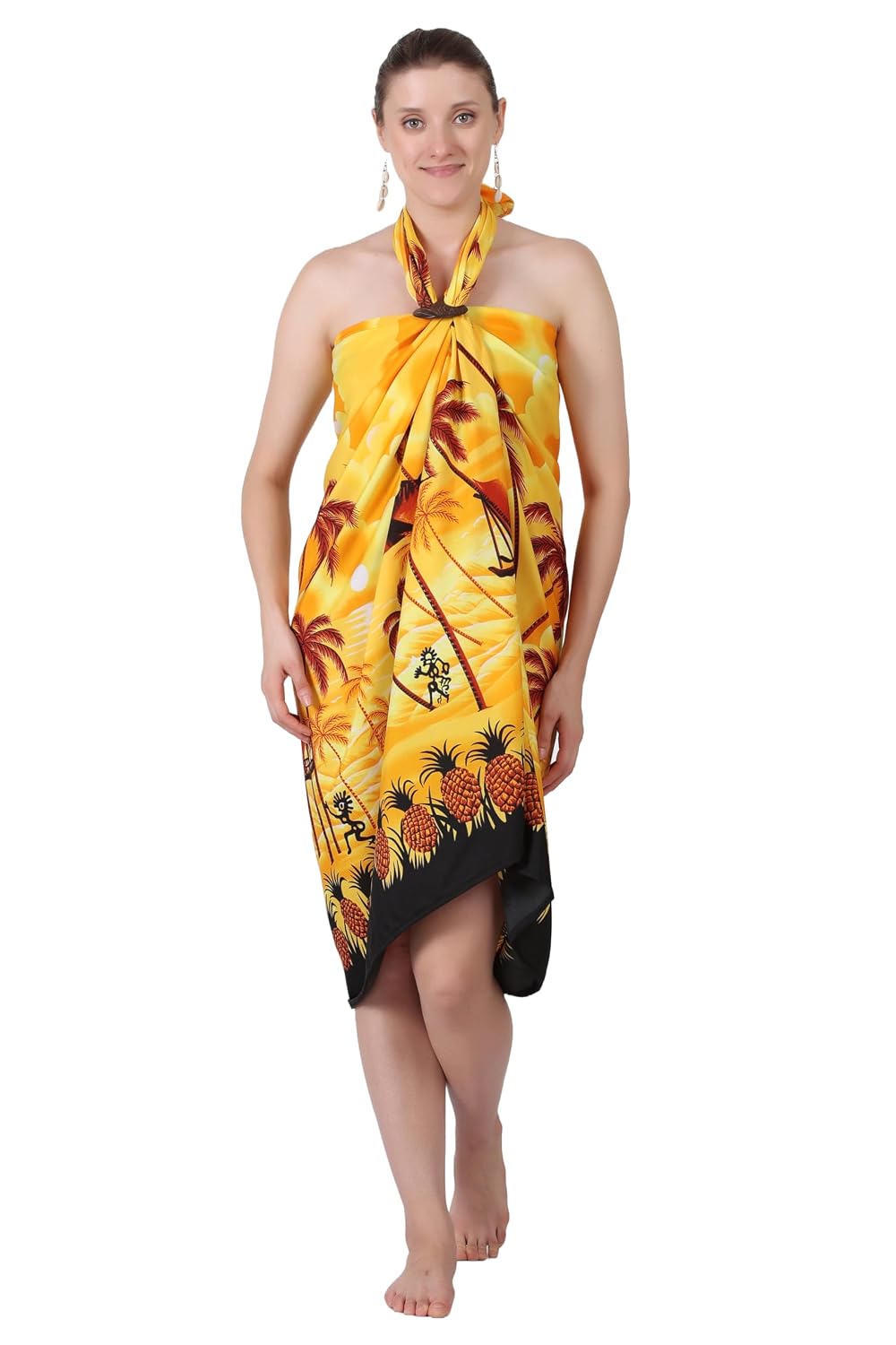 Lightweight Beach Sarong For Women Swim coverup - Yellow - Review, Price and Buying Guide