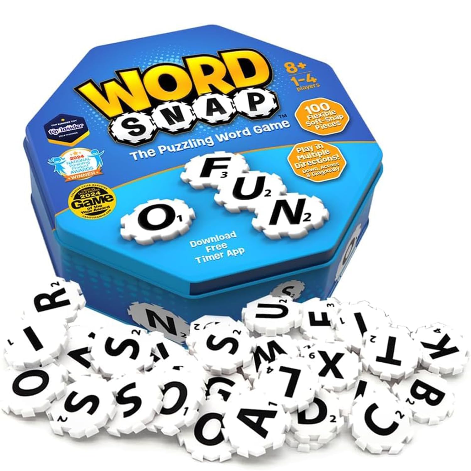Word Strategy Game, Word Puzzle for Adults, Family, and Kids, Fun Game for Ages 8+, Travel Size, 1-4 Players