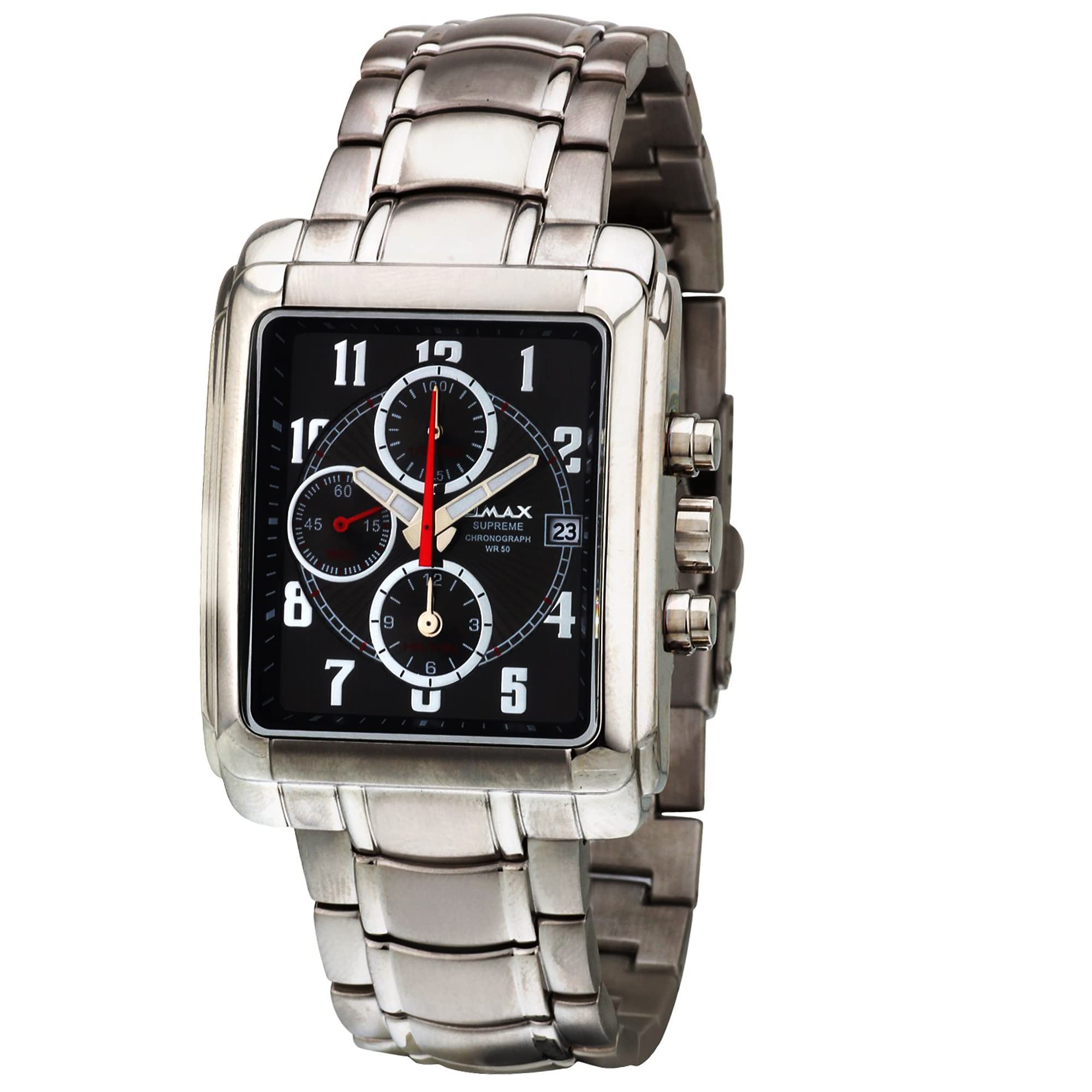 OMAX Analog Chronograph Black Dial Mens Watch - CS136 (B01DNUTX06) Amazon Price History, Amazon Price Tracker