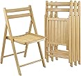 Robin 4-PC Folding Chair Set - Parent,Natural Finish, Set of 4