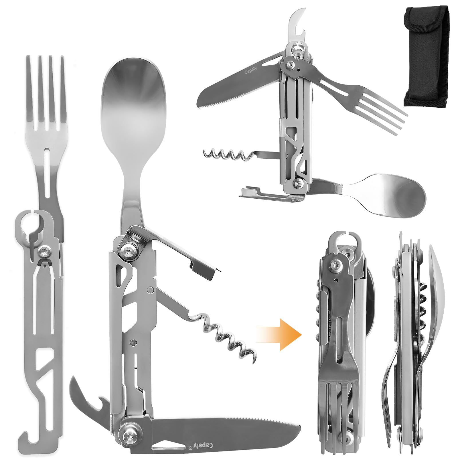 Embrace the Wild: CAPALY 6-in-1 Detachable Camping Utensils Set for Effortless Outdoor Dining