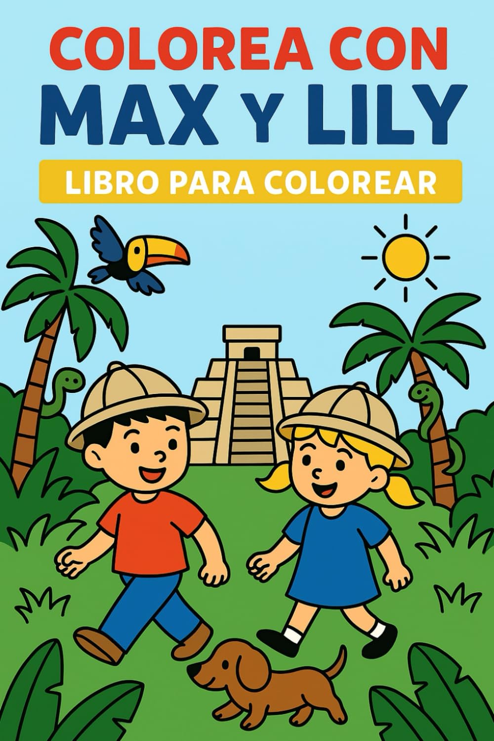 Colorea con Max y Lily: Libro infantil para colorear con 12 historias