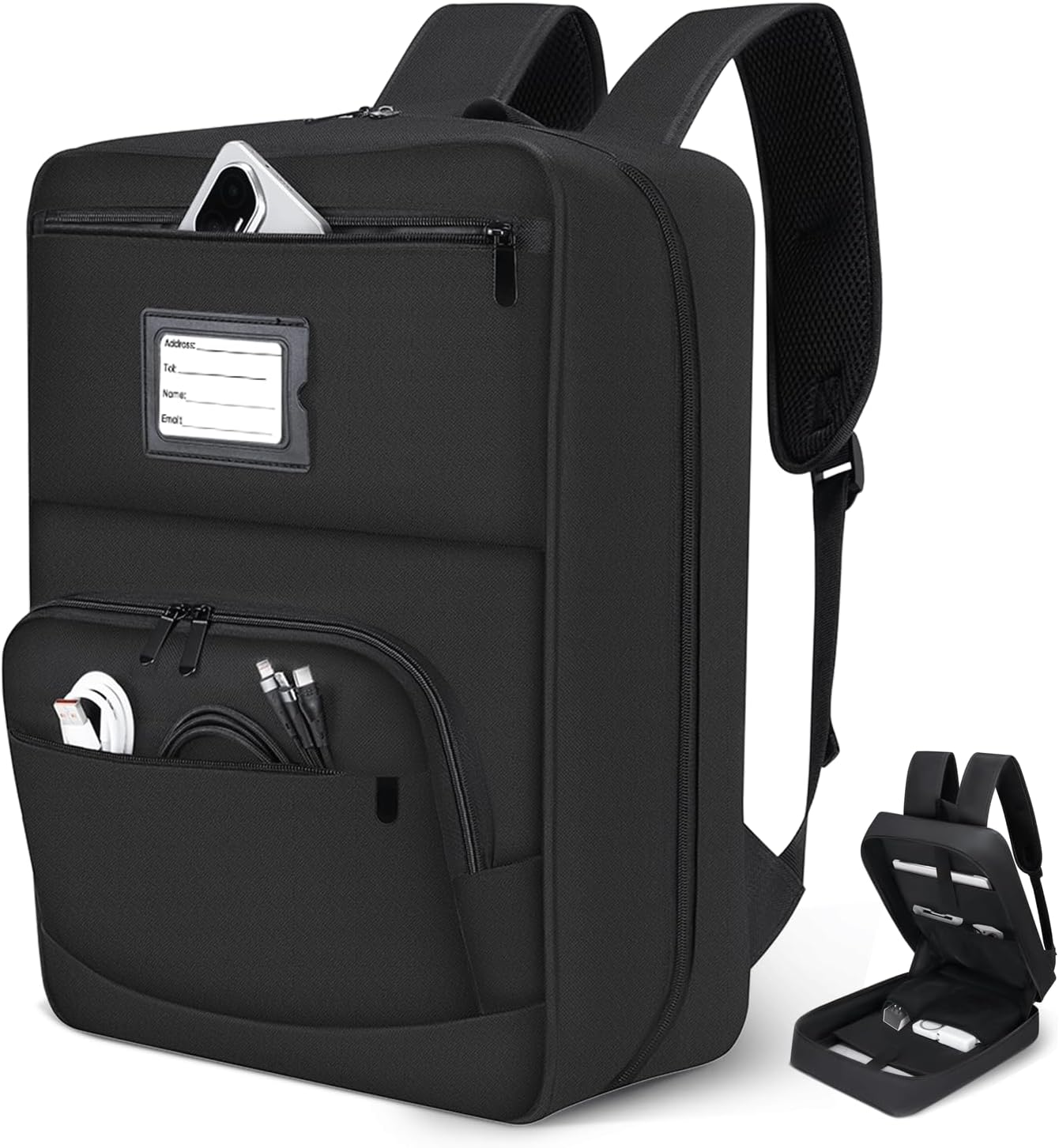 Backpack Compatible with Starlink Mini Carrying Case, Travel Bag for Adjustable Padded Fixing Straps, Shockproof Storage Bag with 5.6” Laptop Compartment and Accessories Pockets, Outdoor, Camping, RV