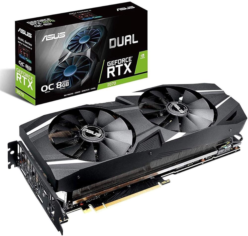 Asus GeForce RTX 2070 Super Overclocked 8G EVO GDDR6 Dual-Fan Edition VR Ready HDMI DisplayPort Gaming Graphics Card - View 1