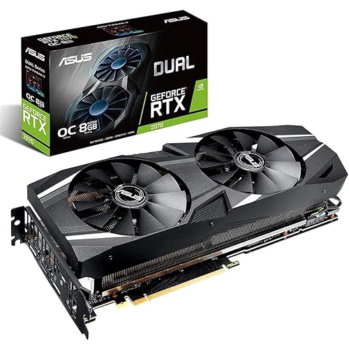 ASUS GeForce RTX 2070 Super Overclocked 8G EVO GDDR6 Dual-Fan Edition VR Ready HDMI DisplayPort Gaming Graphics Card (DUAL-RTX-2070S-O8G-EVO)