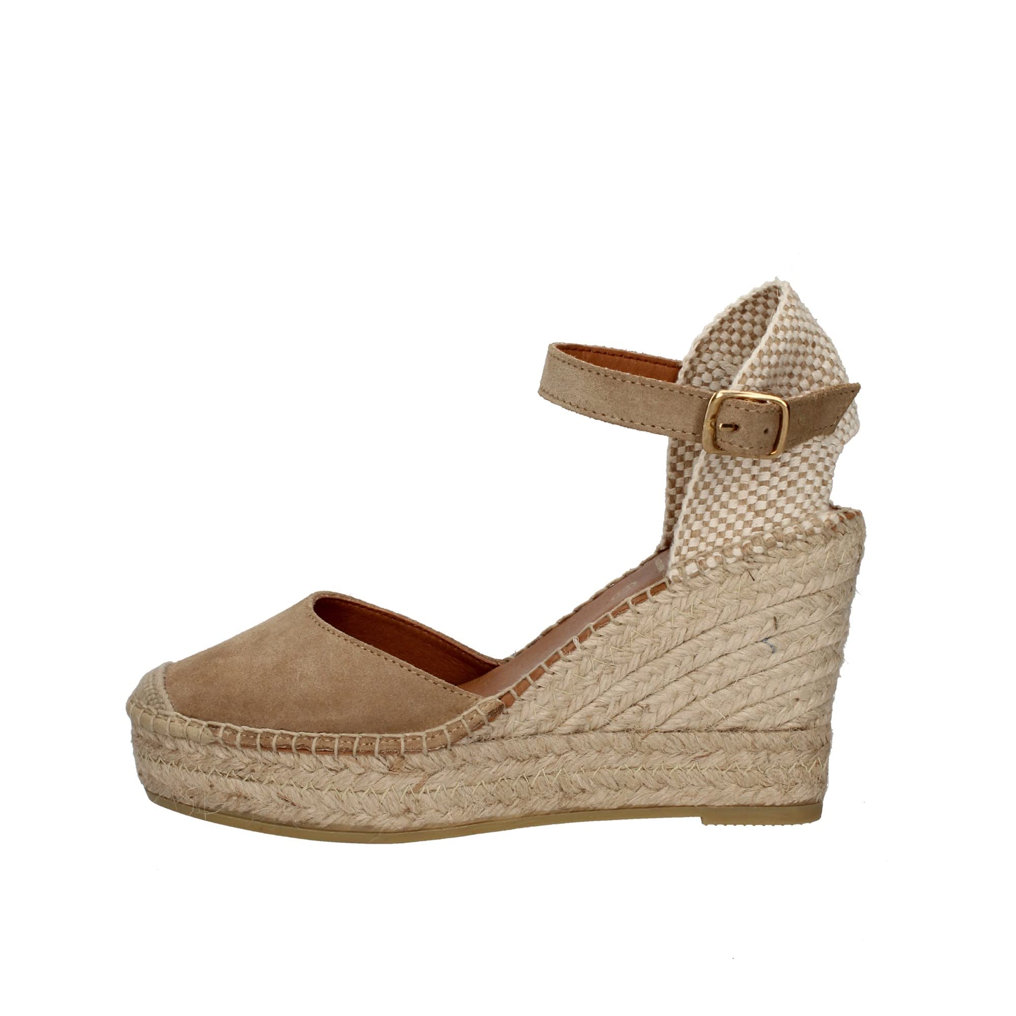 Viguera espadrillas con zeppa in juta e cinturino