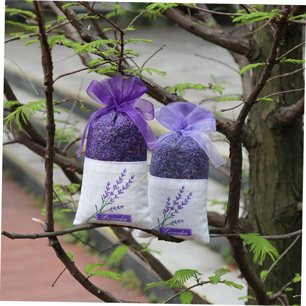 66 STK Lavendel Sachet Tasche Kleiderschrank Beutelpackungen Mit Frischen Düften Durchsichtige Geschenktüte Beutel Aus Lila Gazebeutel Violett Garn Gespleißte Baumwolle