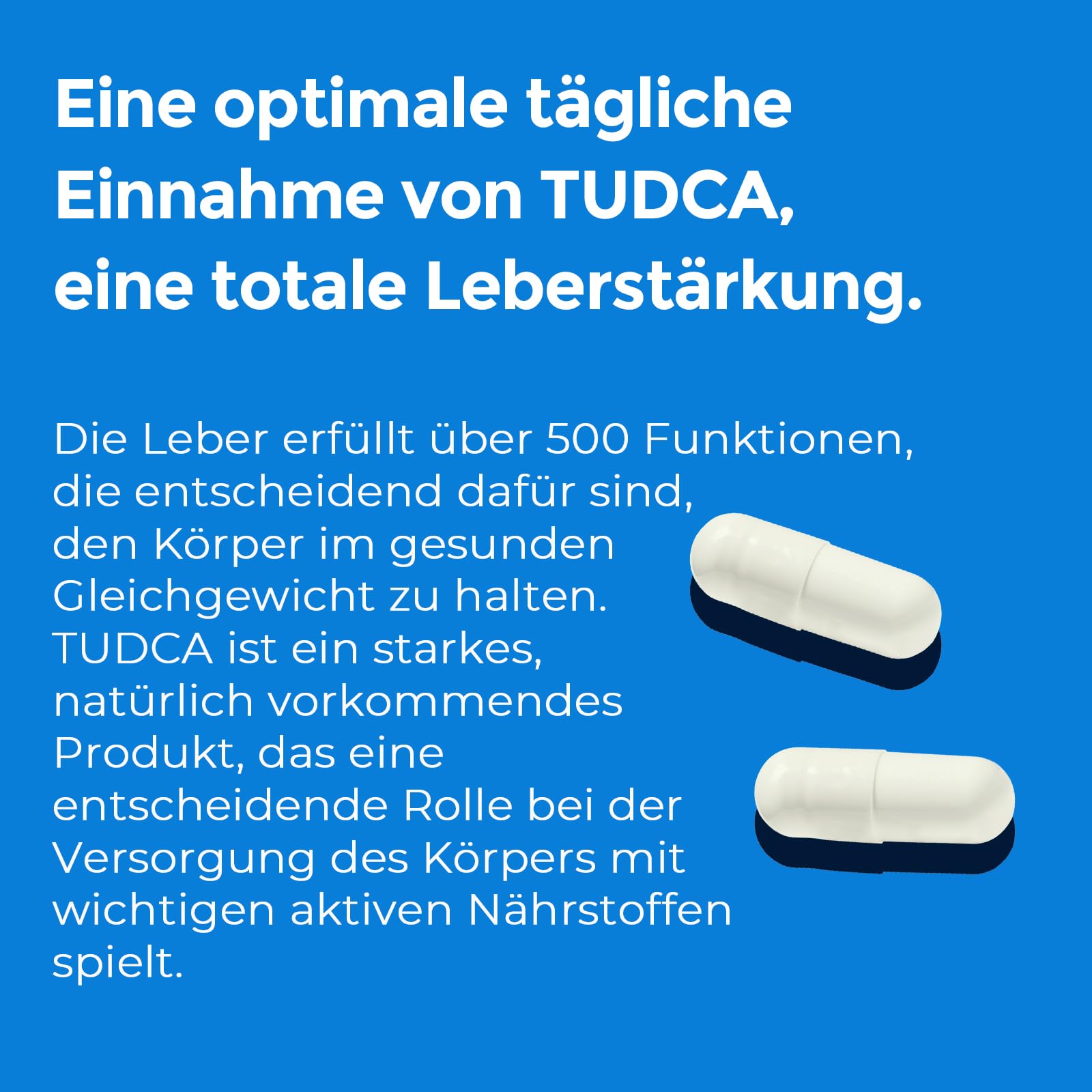 TUDCA Supplement 1200mg pro Portion, 60 Kapseln, Ultra Strength Tauroursodeoxycholic Acid, Erstklassige Qualität