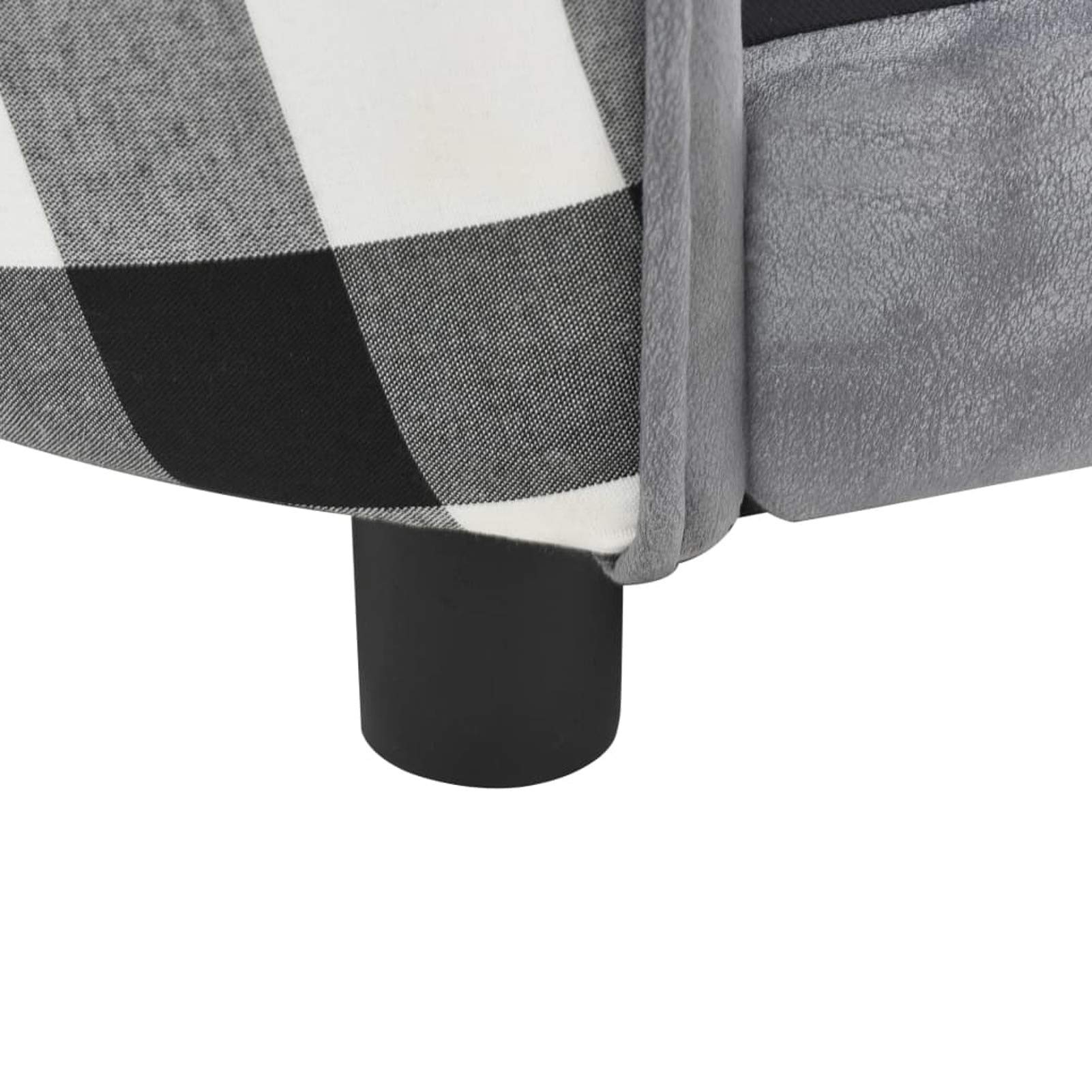 Divano Per Cani Tidyard In Peluche - 72x45x30 Cm - Lettino Morbido Con Gambe In Legno E Fodera Lavabile