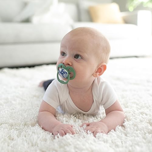 Miniatura 20 de Dr. Brown's Advantage - Chupete para bebé que brilla en la oscuridad, chupete totalmente simétrico con bombilla de silicona suave, monopatín caracol