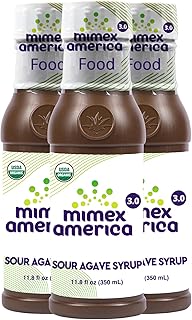 Mimex | Organic Food, sap Agave Concentrated, Maguey, Micro nutrients 3 Bottles. Sour Syrup Agave