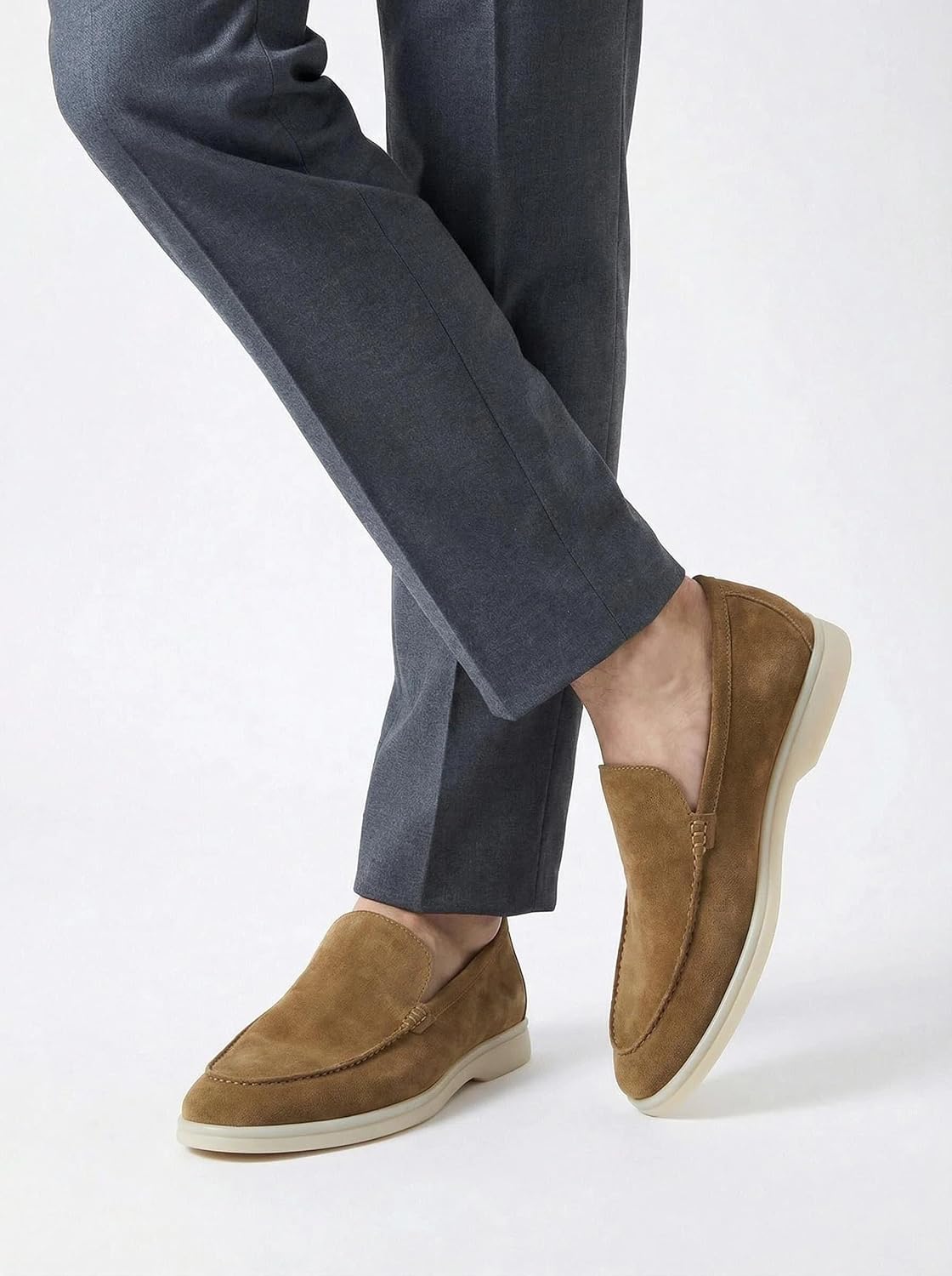 Men Loafers Shoes for Casual Dress Business Venetian Genuine Suede Leahter Timeless Slip Ons