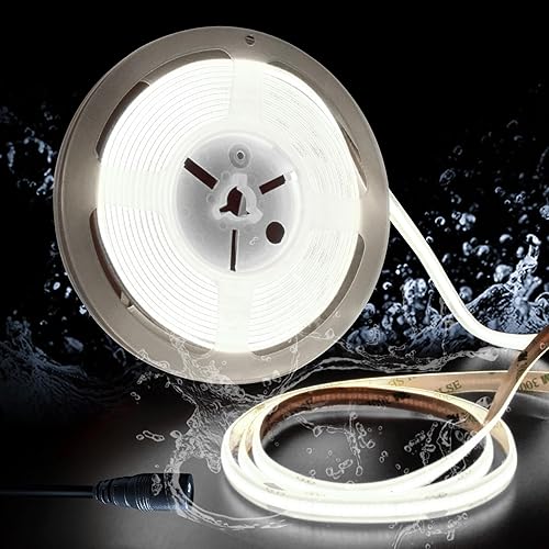 Miniatura 14 de Tiras de Luz LED para Exteriores, 2700K Blanco Cálido, Tiras LED IP67 de 24V, 10M/32.8FT, Tira de Luz LED COB Impermeable CRI90+ para Baño, Piscina,