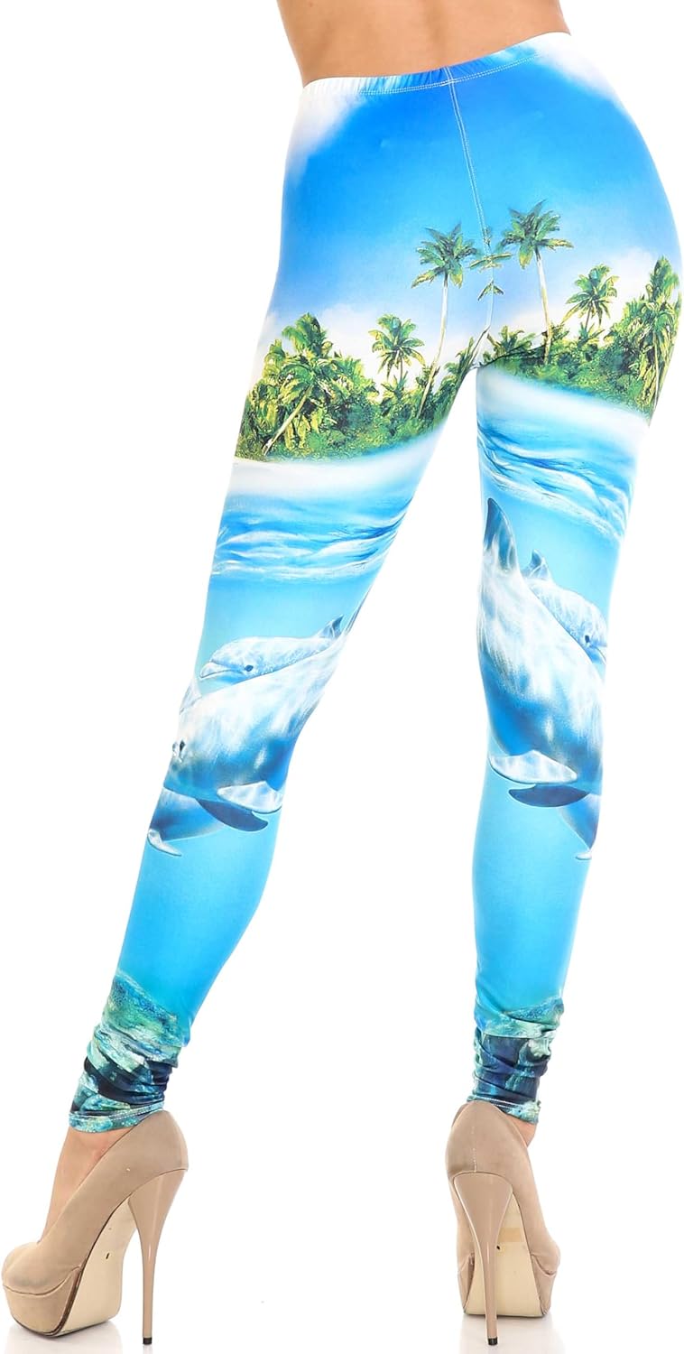 Creamy Soft Premium Women's Animal Leggings Regular Size, High Rise, Stretchy & Comfortable Fit - by USA Fashion™ - Image 2