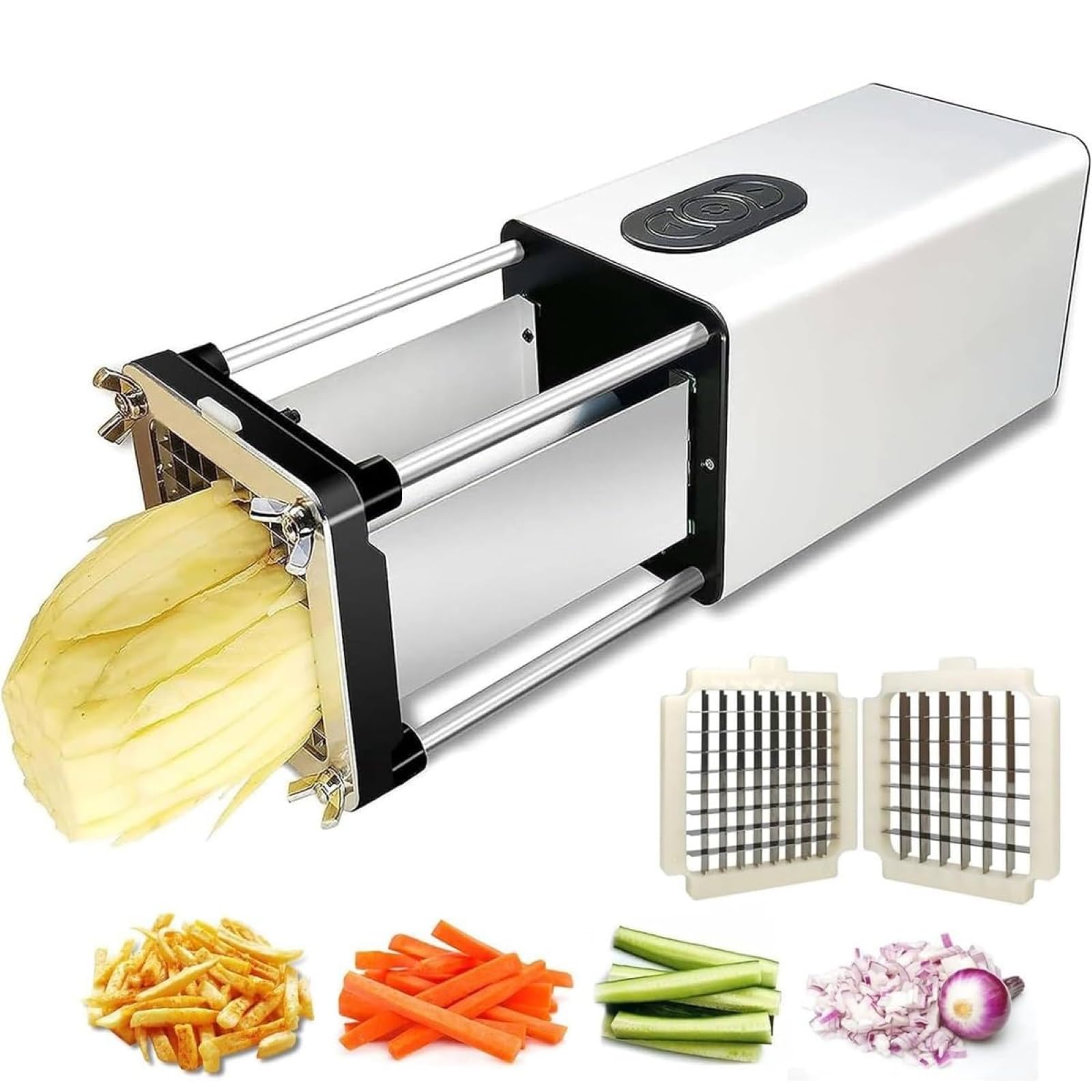 Cortador eléctrico de patatas fritas rápido con cuchillas de acero