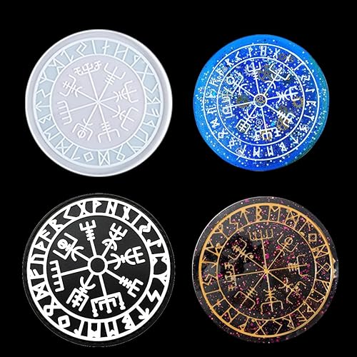 Zayookey Tarot Divination Mat Resin Mold Large Pendulum Board Silicone Mould Flower of Life Coaster Epoxy Resin Mold for Casting DIY Crafts, Making Agate Tray Serving Board (Tray Mold D) - Tray Mold D