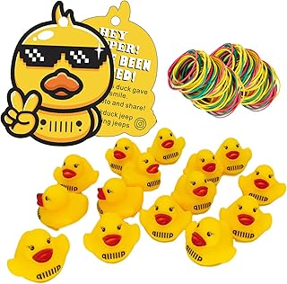 You've Been Ducked Card, Duck Tags, Duck Duck Tags, Duck Ducking Games Card, 20 Duck Tags, 20 Yellow Rubber Ducks, 20 Rubber Bands