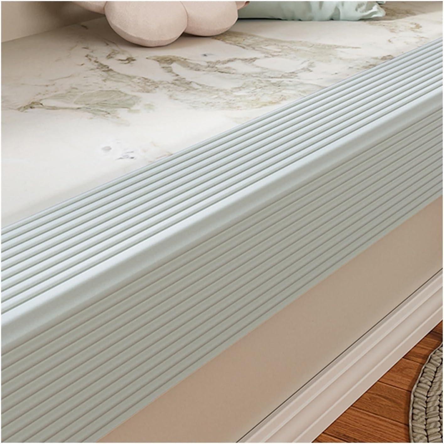 Self-Adhesive Foam Safety Strips, Anti-Collision Wall Padding for Tables, Chairs, Cabinets, and Furniture Corners - Gray Edge Protectors (20 cm Wide, 2M Long)