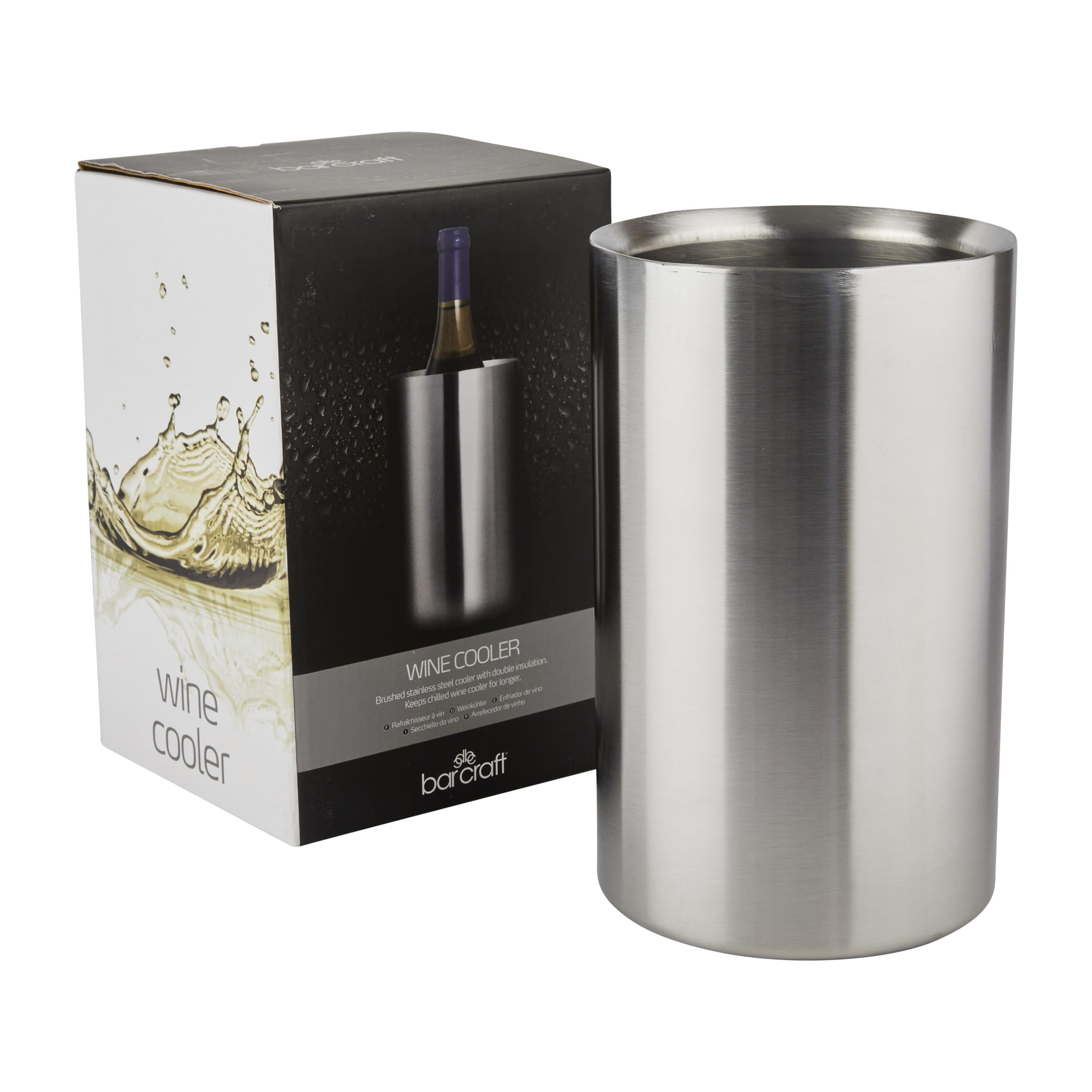 BarCraft KCBCWCOOLSS Single Bottle Wine Chiller in Gift Box, Stainless Steel, Silver — Amazon image 5
