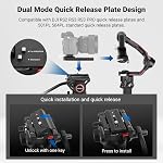 NEEWER 74" Trépied vidéo avec tête de fluide, QR Plaque compatible avec DJI RS Gimbals, Trépode caméra en aluminium lourd professionnel pour DSLR Caméras Caméscopes, Max Charger 17,6lb/8kg, TP74