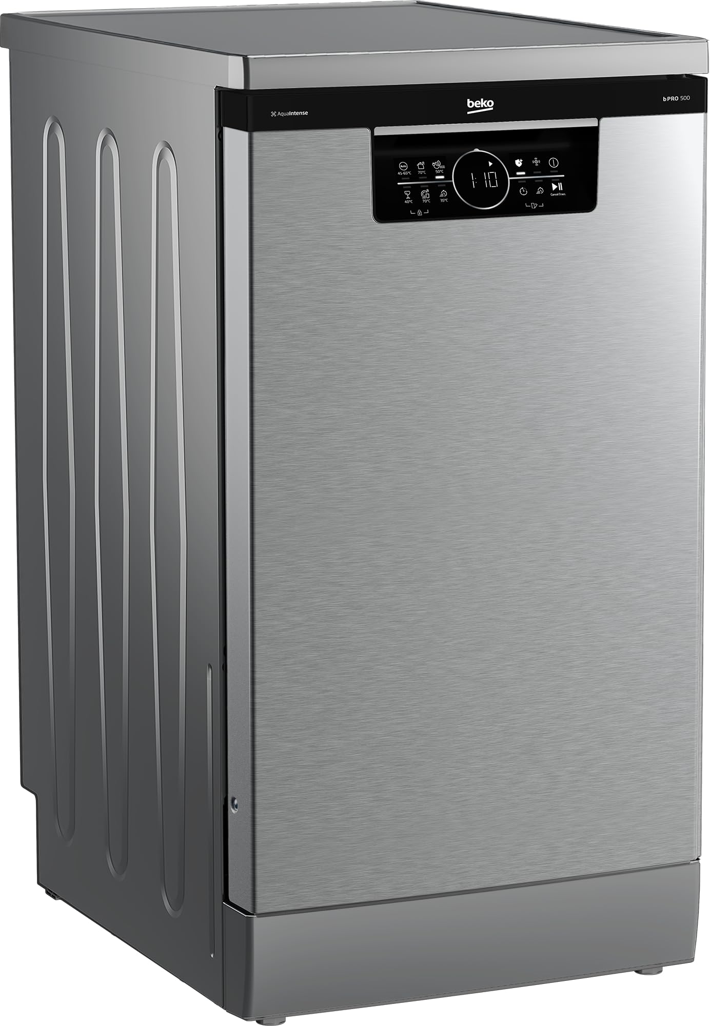 Beko BDFS26040XQ bPRO 500 Geschirrspüler 45 cm freistehend unterbaufähig 10 Maßgedecke Edelstahllook
