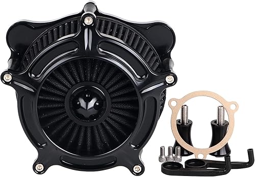 Miniatura 30 de Sistema de filtro de admisión de filtro de aire CNC cromado para Harley Touring Road King Electra Glide Street Glide & Trike 2008-2016