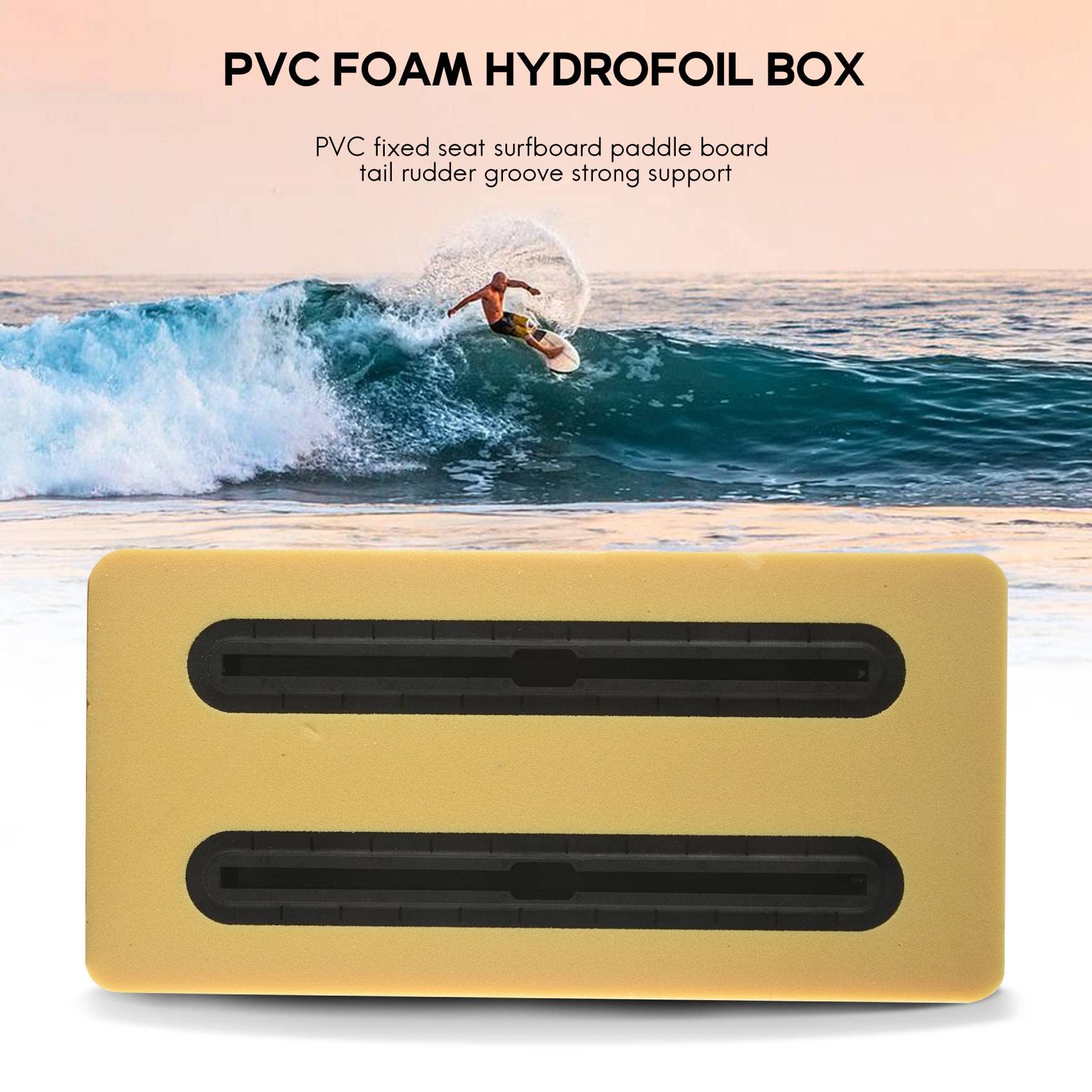 INTCHE Hydrofoil Rail Box Foil Box PVC Mousse Hydrofoil Box (Noir)