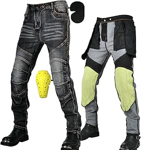 Men's Motorcycle Riding Pants Blue Jeans Motorbike... – Grandado
